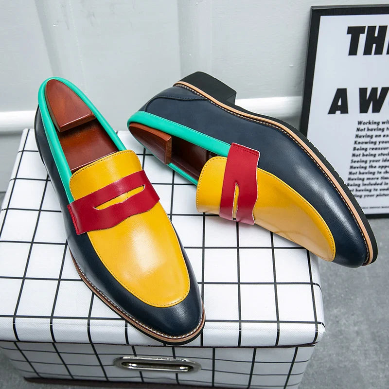 Mens Dress Wedding Fashion Office High Quality Leather Comfy Business Formal Italy Driving Loafers Shoes for Men Plus Size 38~48