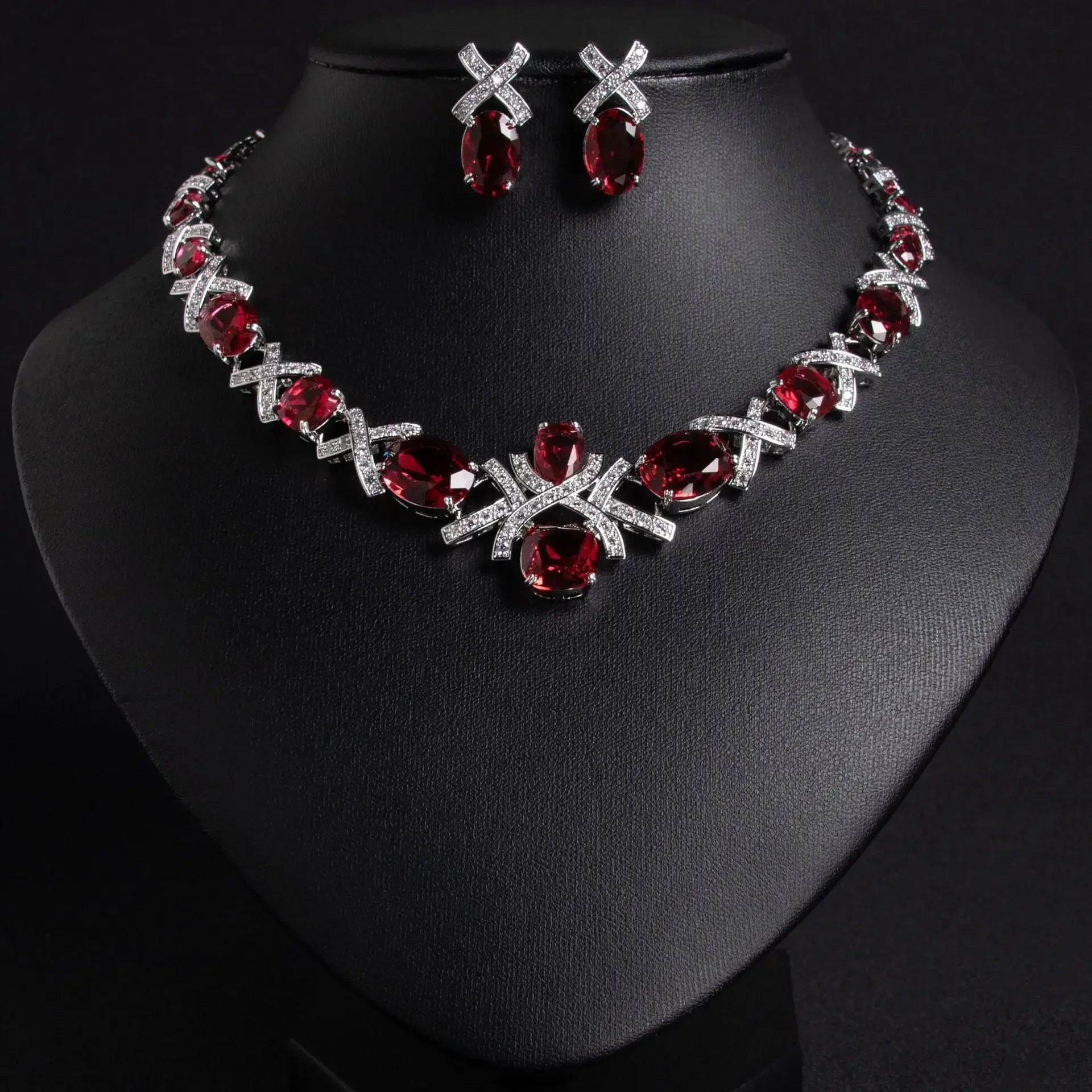 Pop Hot Stereo Jewelry Oil Painting Necklace Earrings Premium Multi-Color 2-Piece Wedding Travel Women's Holiday Gift M-1000