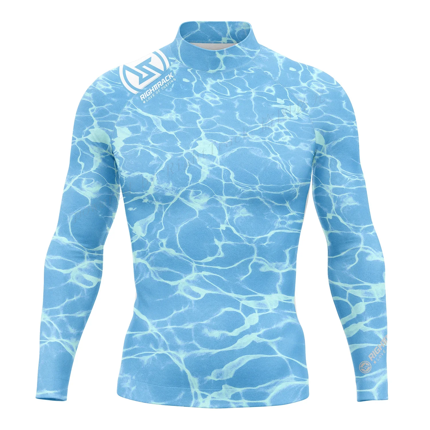 RightTrack Men's Rashguard Snorkeling UV Camouflage Long Sleeve Surfing T-Shirt Swimwear UPF Diving Sunscreen Beachwear
