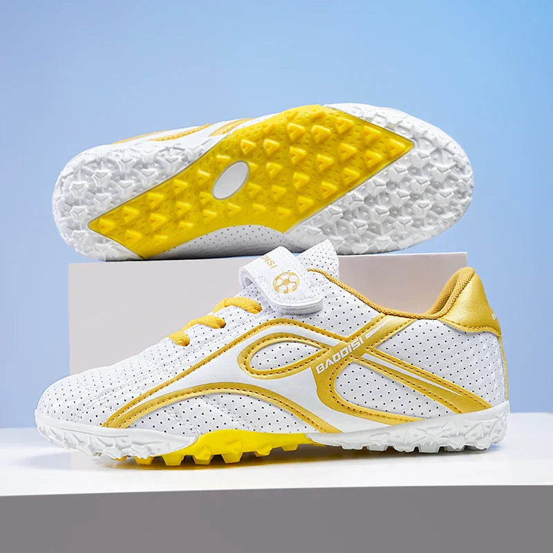 Kids Soccer Shoes Boys Grils Football Boots Non-Slip Training Indoor Outdoor Unisex Athletic Shoes Breathable Ultralight Sports