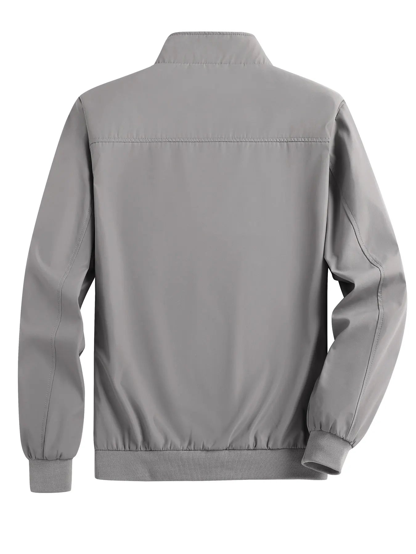 Men's Spring and Autumn Thin Casual Jacket Solid Color Stand Collar Cardigan Jacket Men's Outdoor Sports Casual Versatile Top