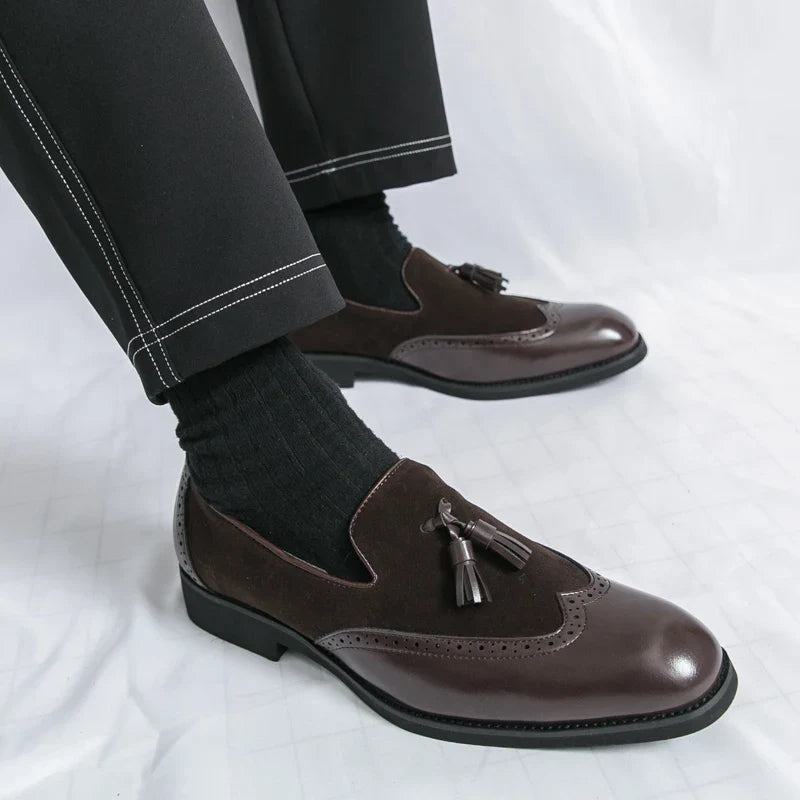 Summer New Low Cut Mens Leather Shoes Simple Classic Personalized Casual Shoes Anti Slip Outdoor Wear-resistant Work Shoes