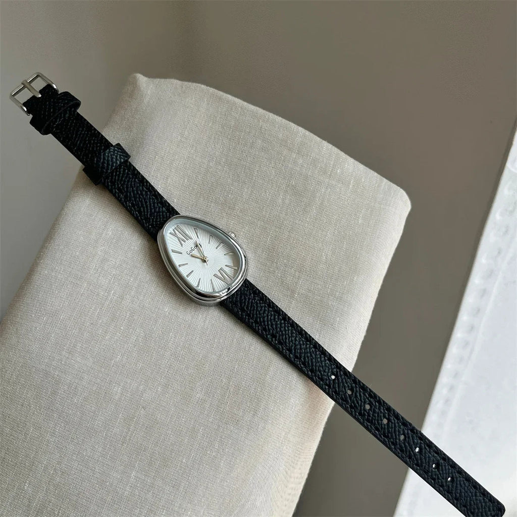 Luxury Brand Women Snake Dial Watch Ladies Fashion Red Leather Strap Quartz Wristwatch Female Gift Dropshipping Clock Relogio