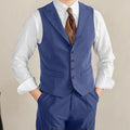 Men Vest White Collar Vintage With Lapel Single Button Waistcoat For Wedding Groom Banquet Temperament Slim Men Suit Vest