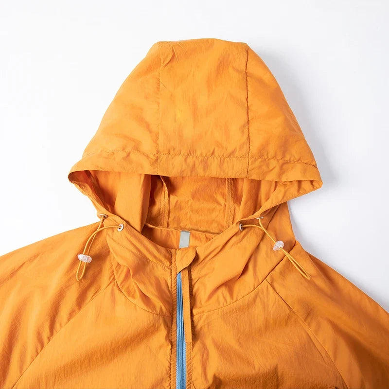 Summer Windbreaker Men Women Lightweight Sun Protection Jacket Unisex Camping Climbing Hiking Outdoor Sports Anti-UV Coat