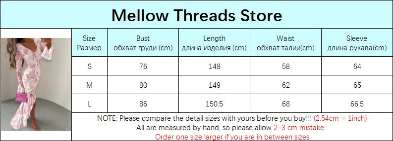 V-neck Organza Floral Chiffon Puff Sleeve Slit Long Dress Bodycon High Slit Bodycon Sexy Dresses Lady Chic Daily Sweet Date Robe