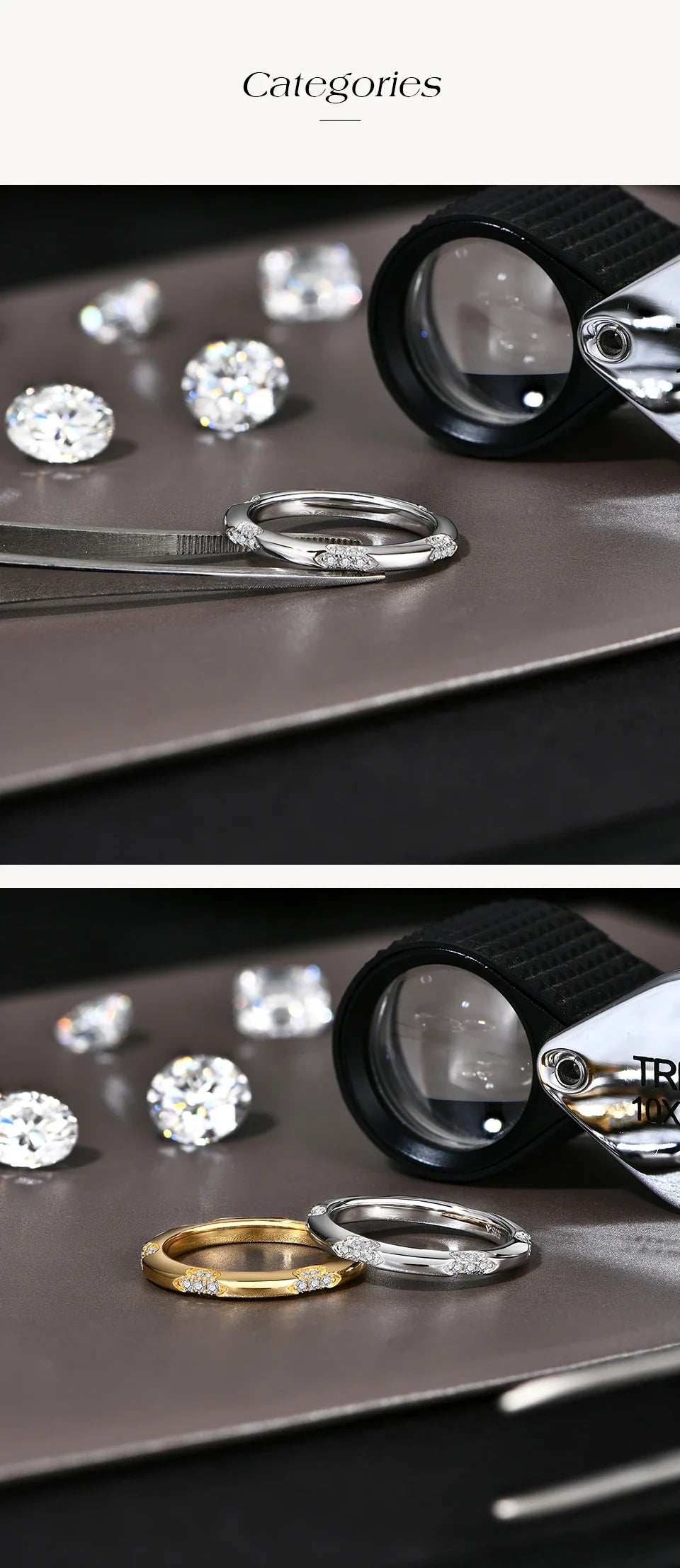 2025 Minimalist Style Moissanite Rings Handmade Design Lab Diamond S925 Silver Unisex Party Band Fine Jewelry Gifts