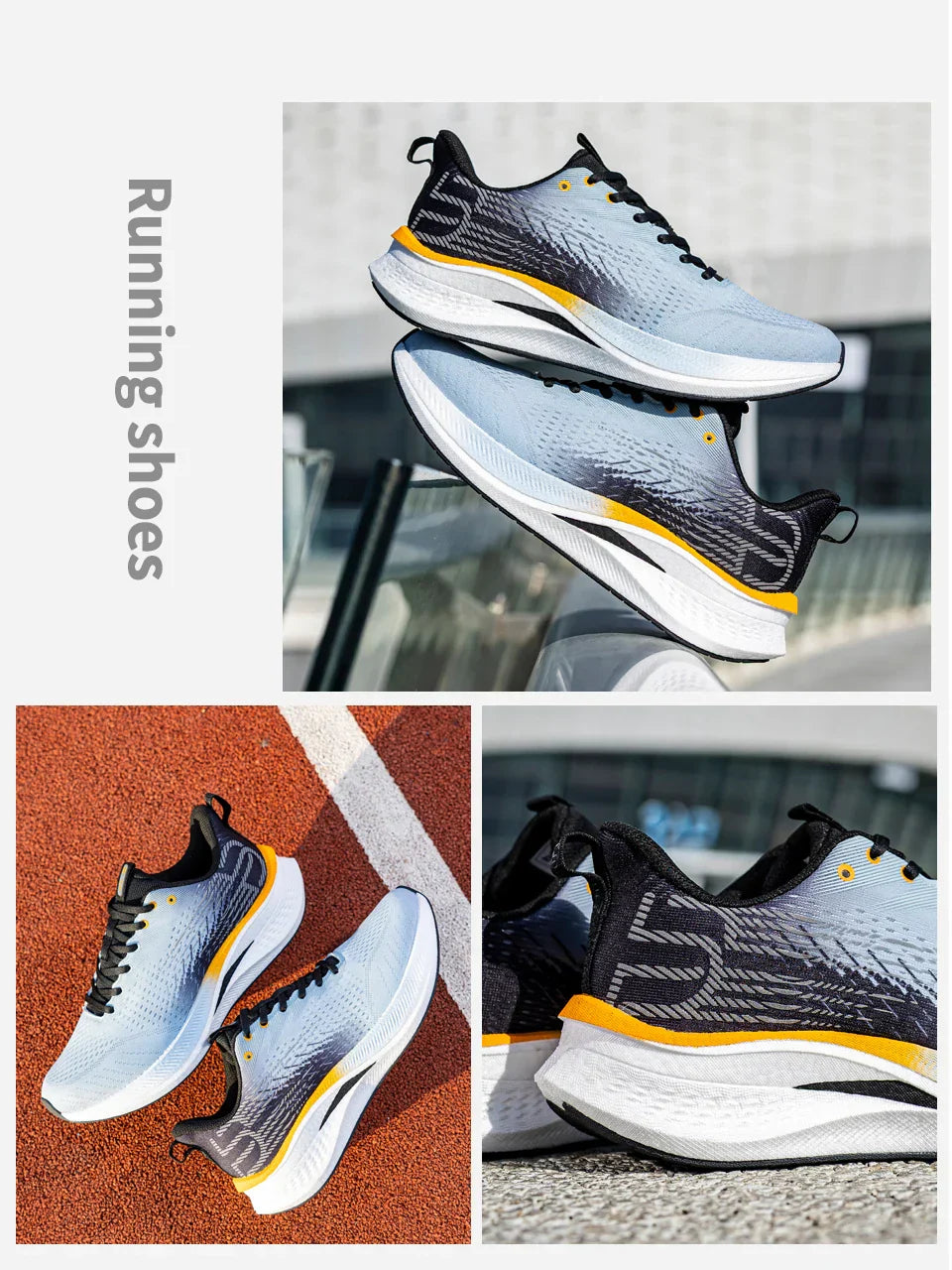 Men Jogging Sports Shoes Carbon Plate Professional Cushioning Sneakers Male Outdoor Breathable Non Slip Running Shoes