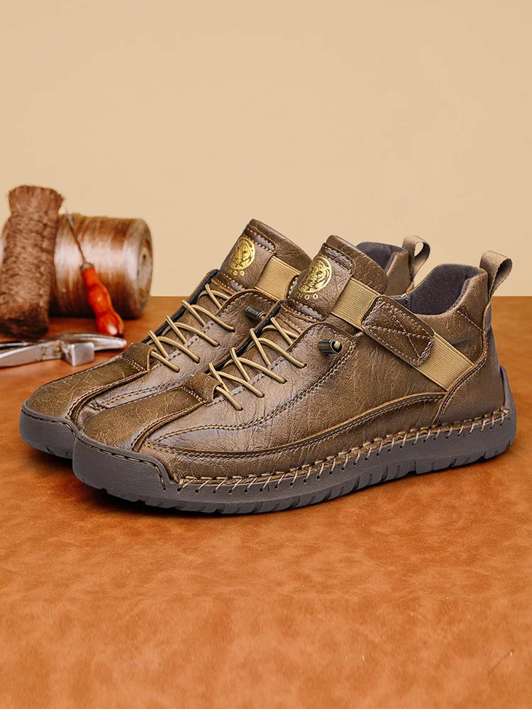 Handmade Men's High-Top Sport Casual Boots Breathable Outdoor Wear with Extended Size Options Classic Ankle Boots