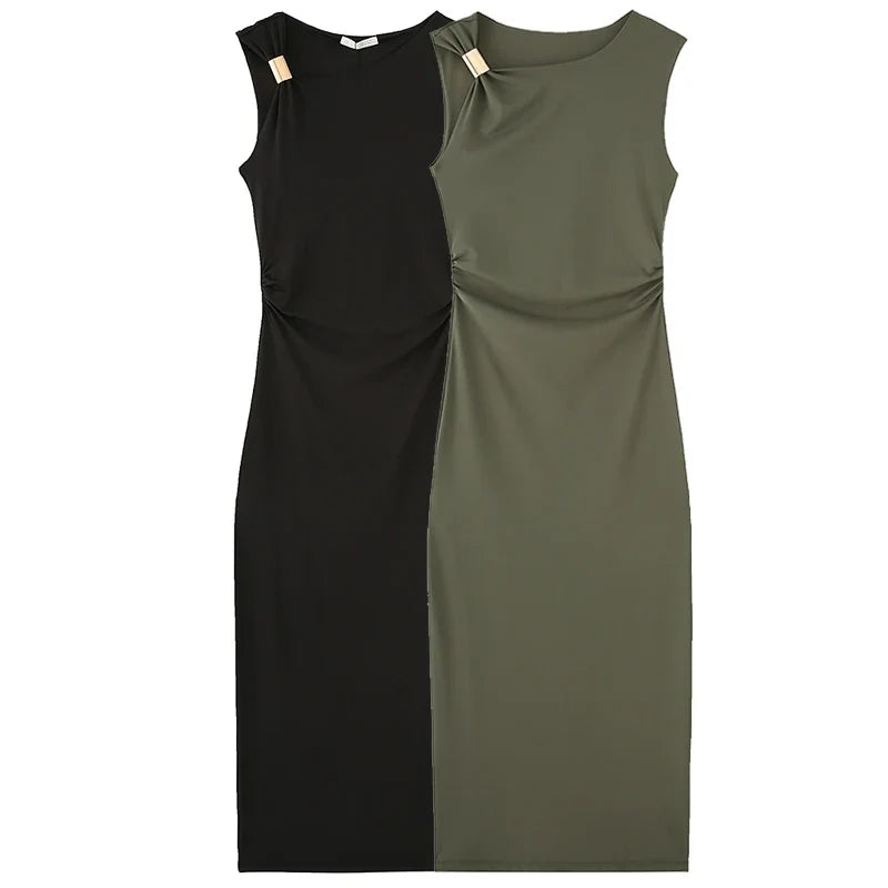 Womens Ruffled Bodycon Dresses Green Black Dress Summer Woman Sexy  Sleeveless Long Dresses Asymmetric Corset Vestidos 066