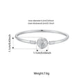 925 Sterling Silver Ice Flower Charm Bangle & Bracelet Glossy Basic Wrist Bangle for Women Pendant Beads DIY Xmas Jewelry