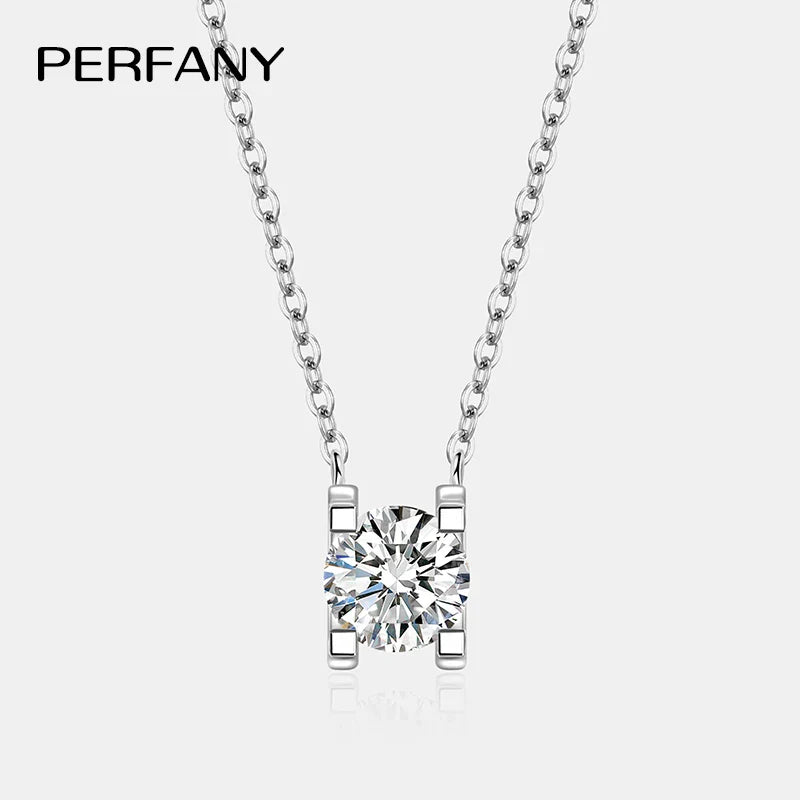 0.5-2CT Moissanite Necklace for Women S925 Pure Silver Classic Bull Head Laboratory Diamond Pendant Luxury Jewelry