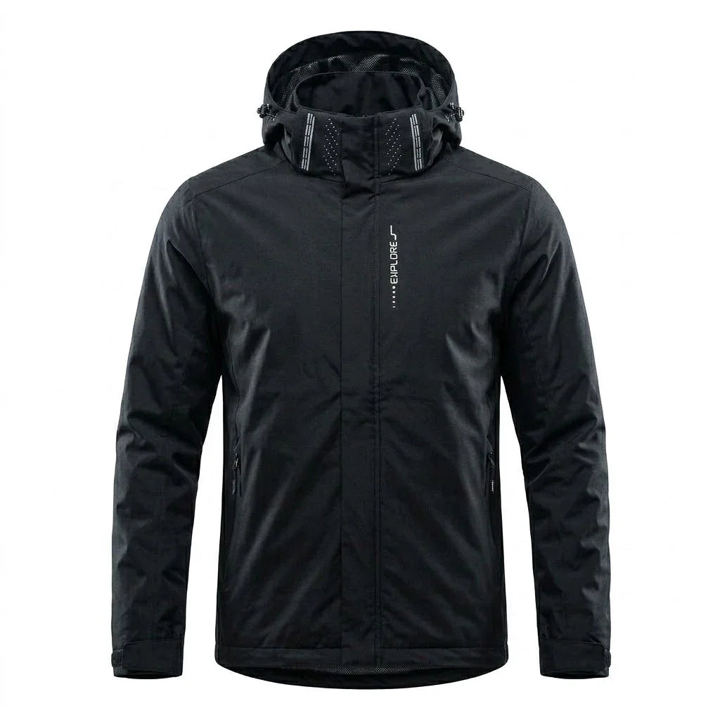 Mens Outdoor Waterproof Jacket Windproof Hoodie Coats Lightweight Cycling and Hiking Raincoat Work Jacket Man Climbing Outerwear