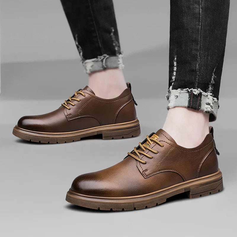 Handmade Men’s Leather Casual Shoes – Soft Sole Comfort Walkers (EU 40–48)