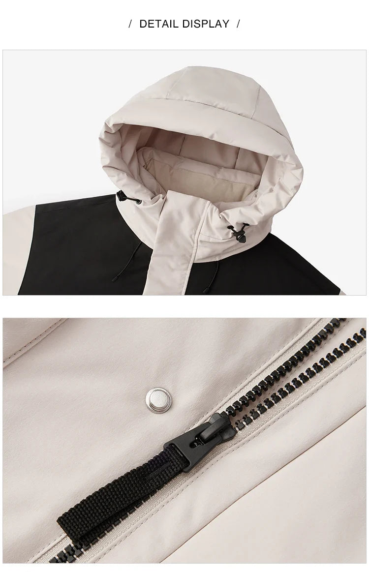 Down Jacket Men 2024 Winter New Rainproof, Windproof, Oil-Proof Stain-Resistant Goose Down Coat Down Jacket