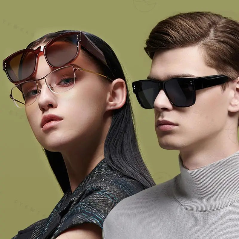 Oversized Frame Cover Optical Glasses Trend Fit Over Sunglasses For Men Women Polarized TR-90 Anti-Glare UV400 Eyewear