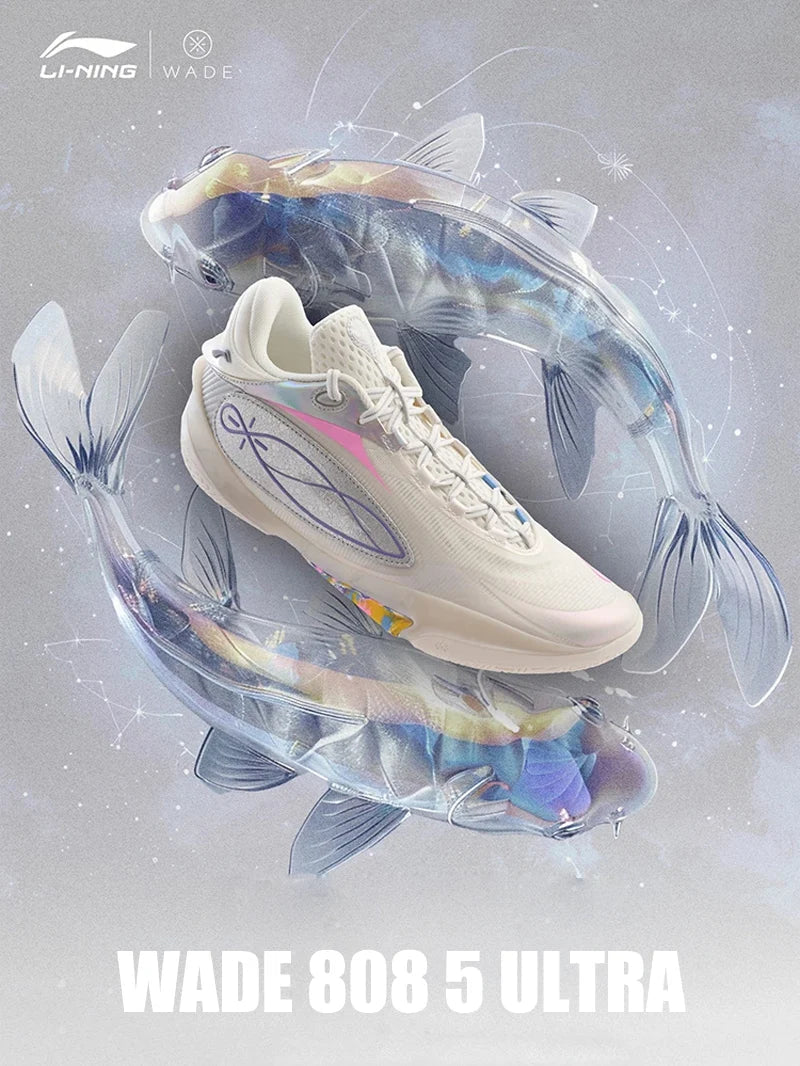 Men's WADE 808 5 ULTRA Professional Basketball Shoes SUPER BOOM Cushioning Wearable LiNing Sneakers Sport Shoes ABAV015