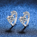 Real D Color 0.55CT Full Moissanite Hoop Earrings For Women S925 Sterling Silver Plated PT950 Diamond Earring Fine Jewelry