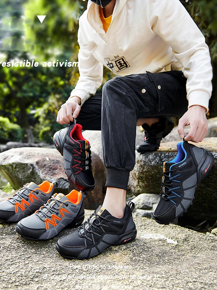 Waterproof Hiking Shoes Men‘s Outdoor Trekking Sneakers Mountain Climbing Camping Trainers Hunting Tactical Boots Bike Shoe Male