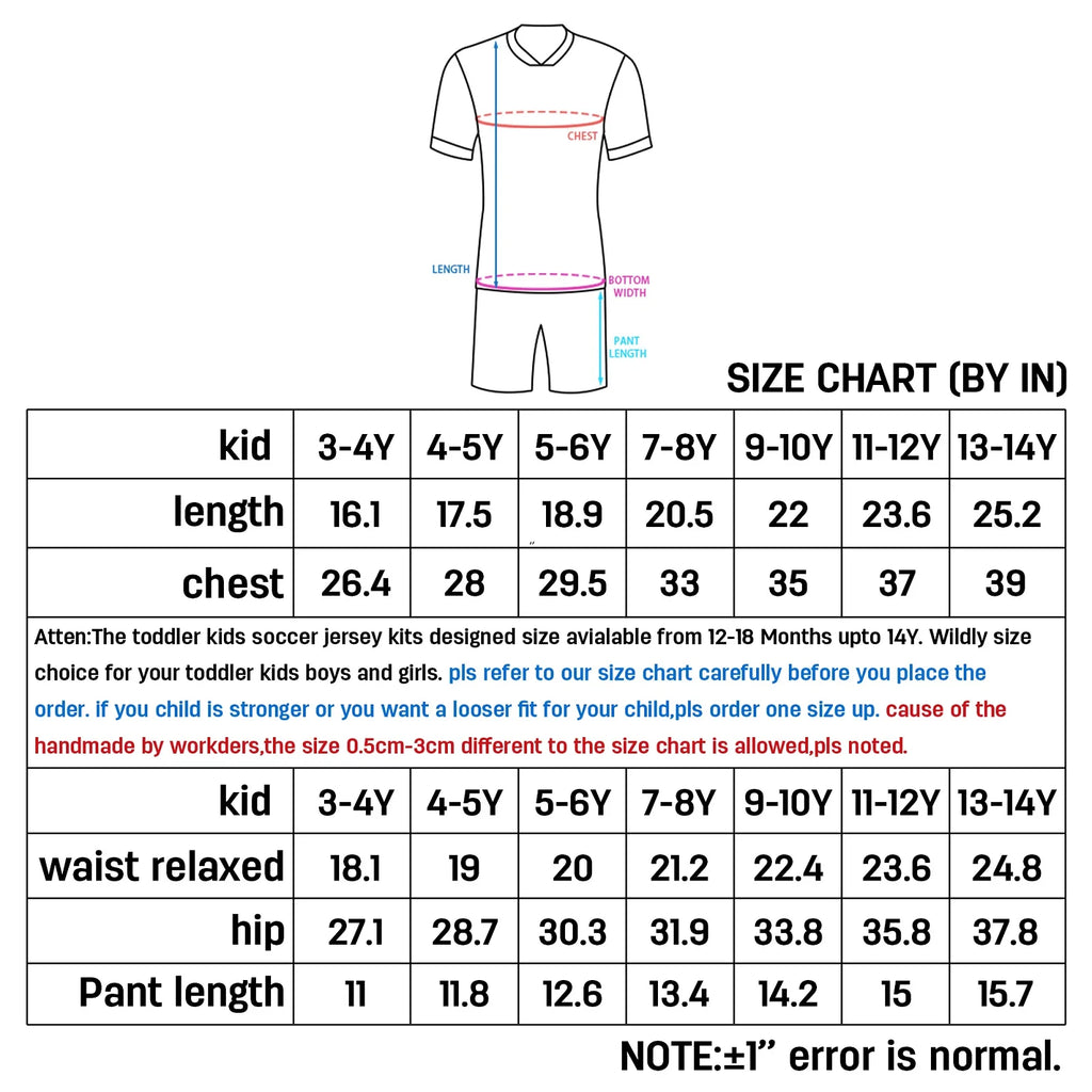 Custom Chile Soccer Jerseys for Kids Personalized Soccer Uniforms with Name Number Football Shirts Shorts Set for Boys Girls