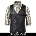 Man Vest Vintage Solid Single-breasted Male Waistcoat Slim V-neck Sleeveless Business Casual Versatile Men Suit Vest