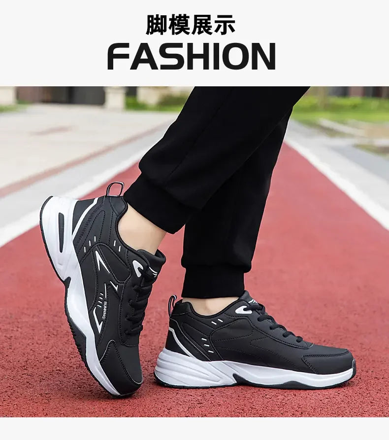 Chunky Sneaker for Men Thick Sole Versatile 2025 New Trend Mesh Lace Up Breathable Casual Sports Shoes Increased Soft Soles