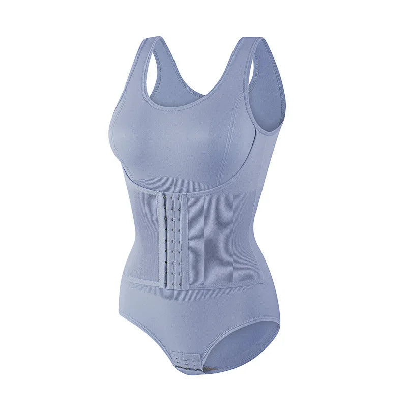 2025 New Bodysuit Shapewear with Zipper Belt Women Tummy Control Fajas Body Shaper Waist Trainer Slimming Cincher Corset Tops