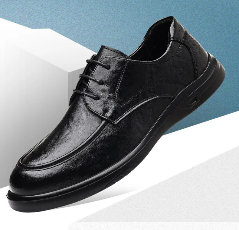 Spring Autumn New Business Casual Shoes for Men Solid Color Fashion Wedding Shoes Male Soft Sole Lace Designer Loafers Man