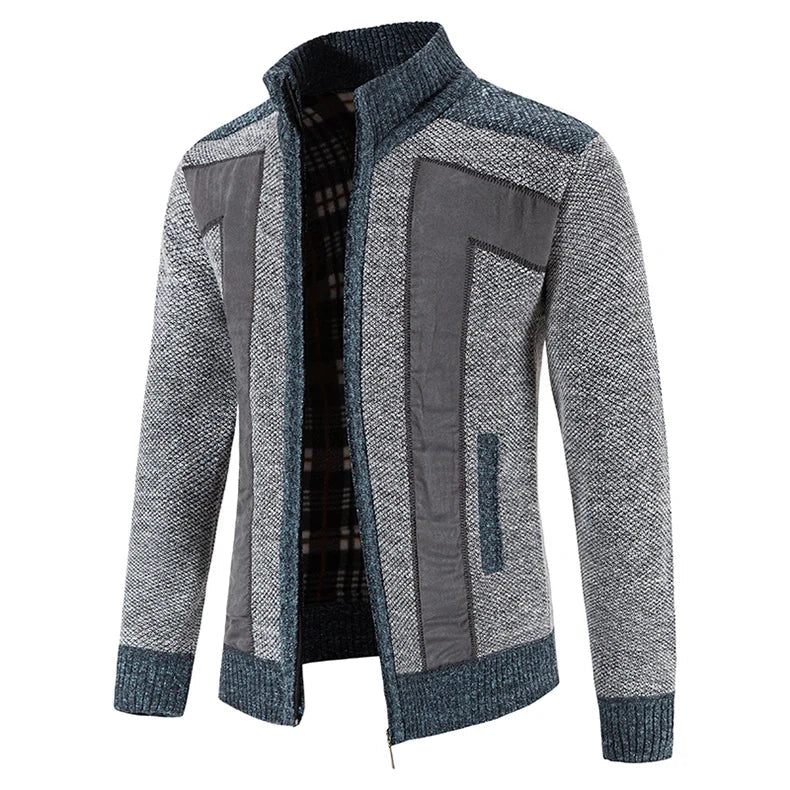 Autumn Spring Sweater Men's Cardigan Zip Up Turtleneck Jacket Y2K Sweatshirt Winter Hombre Cold Coat Knitted Jumper Sweatercoat