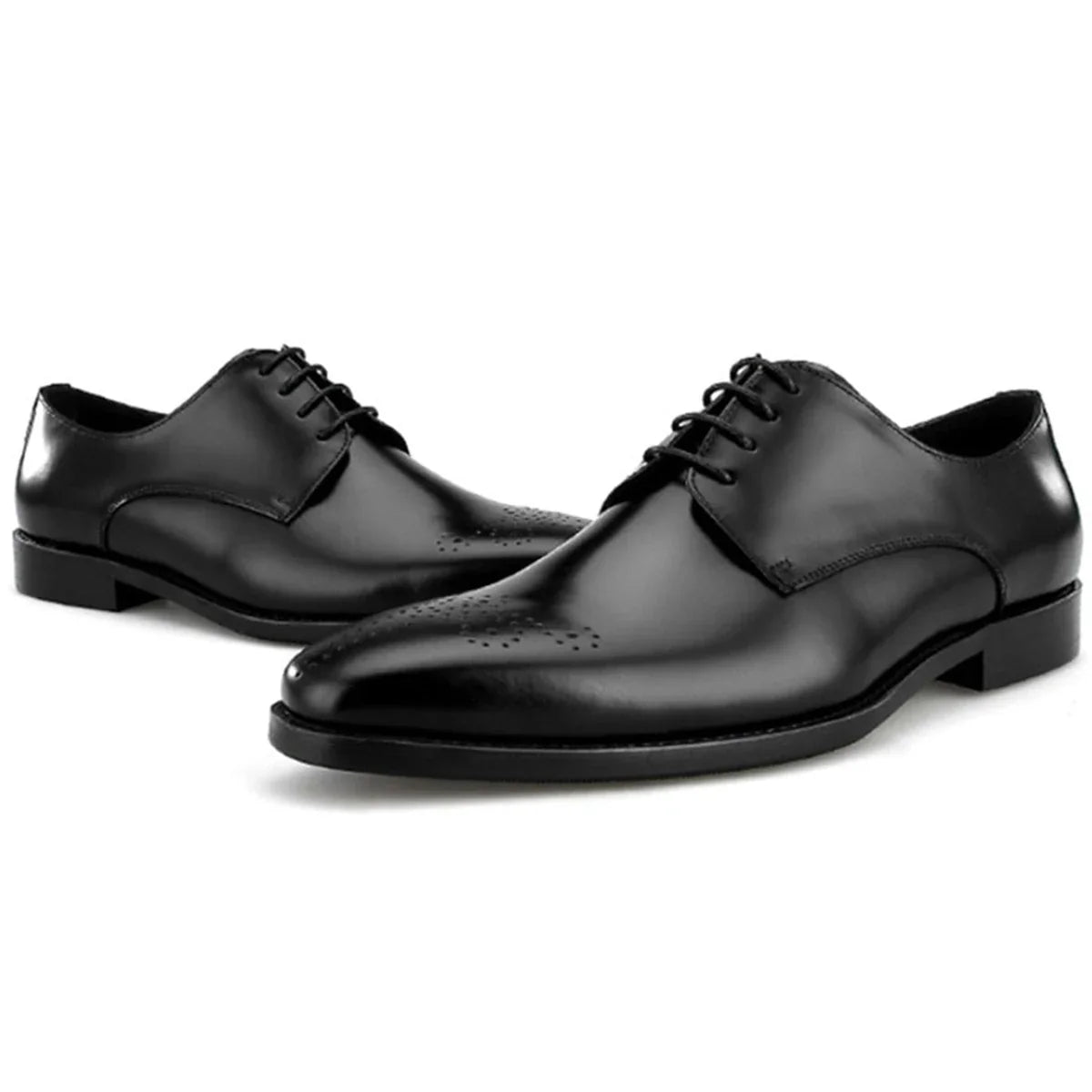 Italian Men's Genuine Leather Oxford Shoes Classic Gentleman Top Layer Cowhide Business Dress Shoes for Formal Occasions