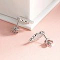 18k Gold Plated Full Moissanite Stud Earrings for Women Luxury Jewelry Gift for New Year Girl 925 Sterling Silver Earing