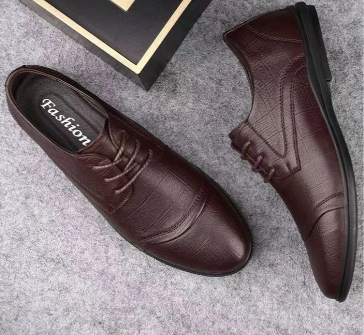 Pointed Toe Black Soft Men's Leather Shoes Comfortable Low Price Summer Male Casual Shoe Retro Elegant Designer Social Footwear