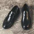 Spring Autumn New Black Dress Shoes for Men Business Designer Cow Leather Shoes Male Fashion British Style Casual Shoe Man