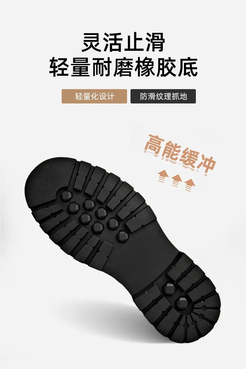 Men Comfortable Leather Work Shoes for Long Standing