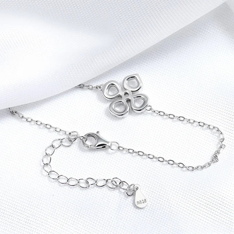 Adjustable Flower Moissanite Bracelets for Women Certified Sparkling 18k Plated Ear Jewelry 100% 925 Sterling Silver
