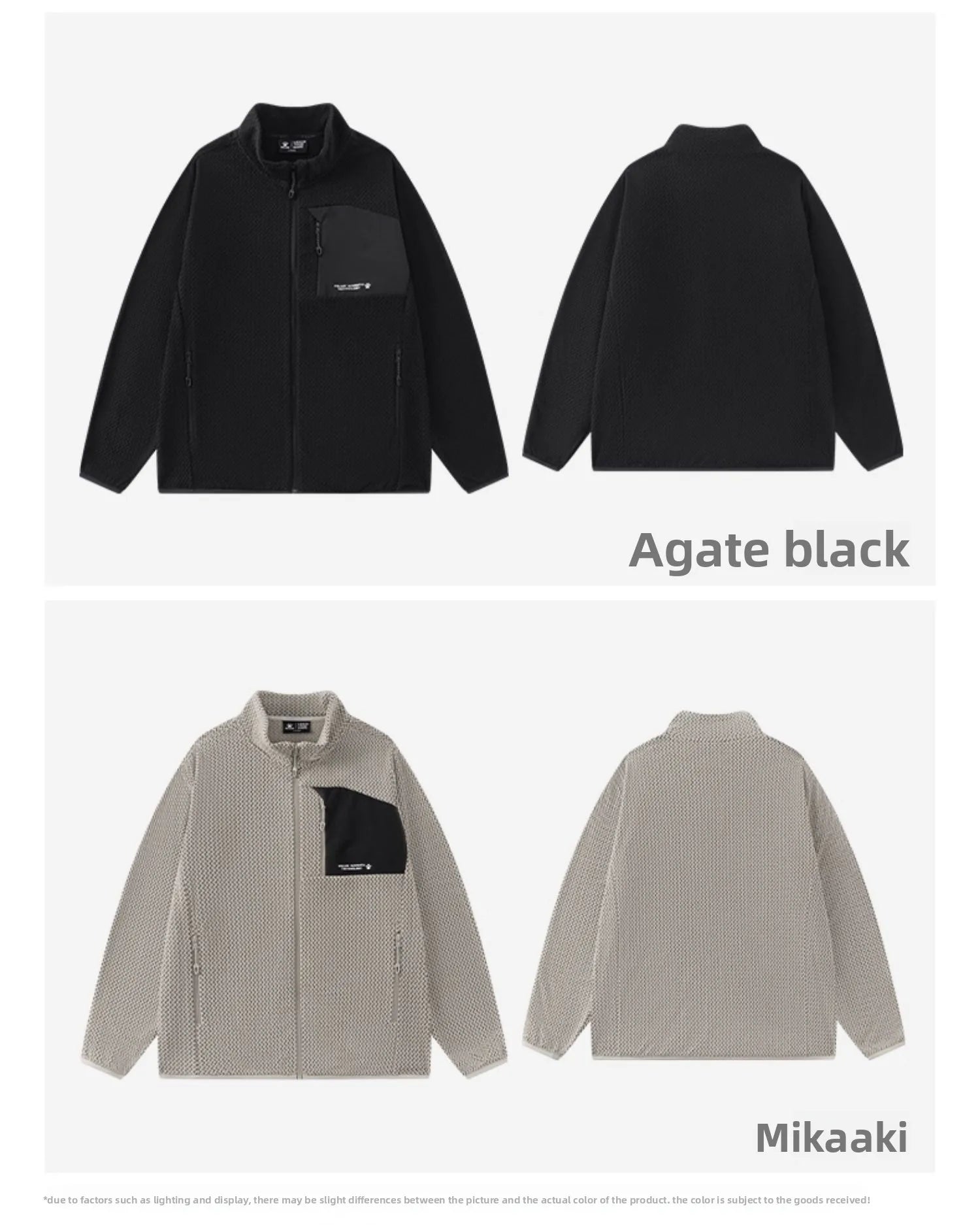 Fleece Sports Jacket Winter Cardigan Knitted Jacket Stand Collar Outdoor Running Windproof And Warm Training Top