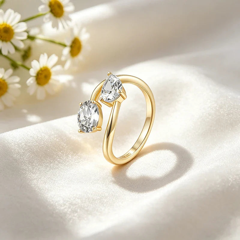 Full D Vvs1 6*8mm Moissanite Rings for Women Proposal Wedding Band 100% S925 Sterling Silver Jewelry Gifts High-quality