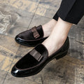 Men's Suede Slip-On Loafers with Decorative Stitching – Casual Fashion Shoes, EU 40–48
