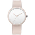 Minimalism Watch For Women 41mm Case with PVD Finish Rubber Strap