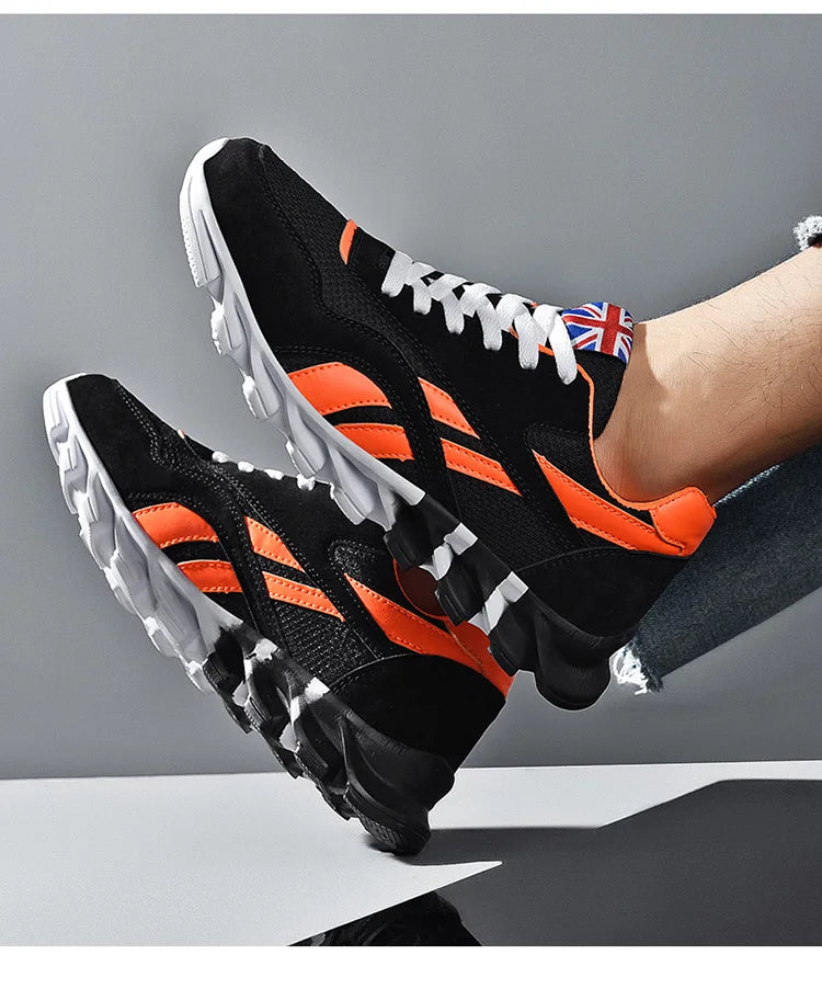 Men's and women's running shoes breathable casual sneakers anti-slip vibration comfortable walking shoes 36-48
