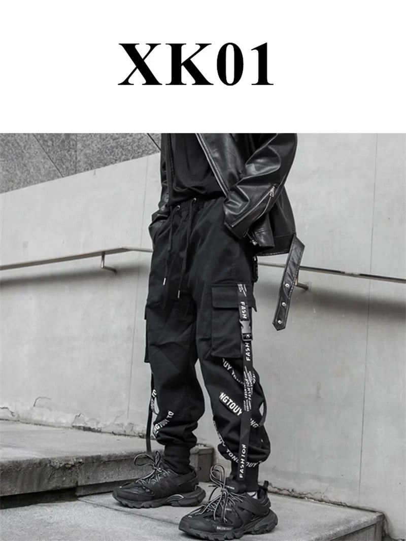 Mens Techwear Sweatpants Y2K Streetwear Jogging Pants Men Hip Hop Street Dance Casual Trousers Vintage Cargo Pant Pantalon Homme