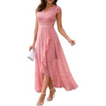 Women's Elegant Lace Evening Wedding Party Dress