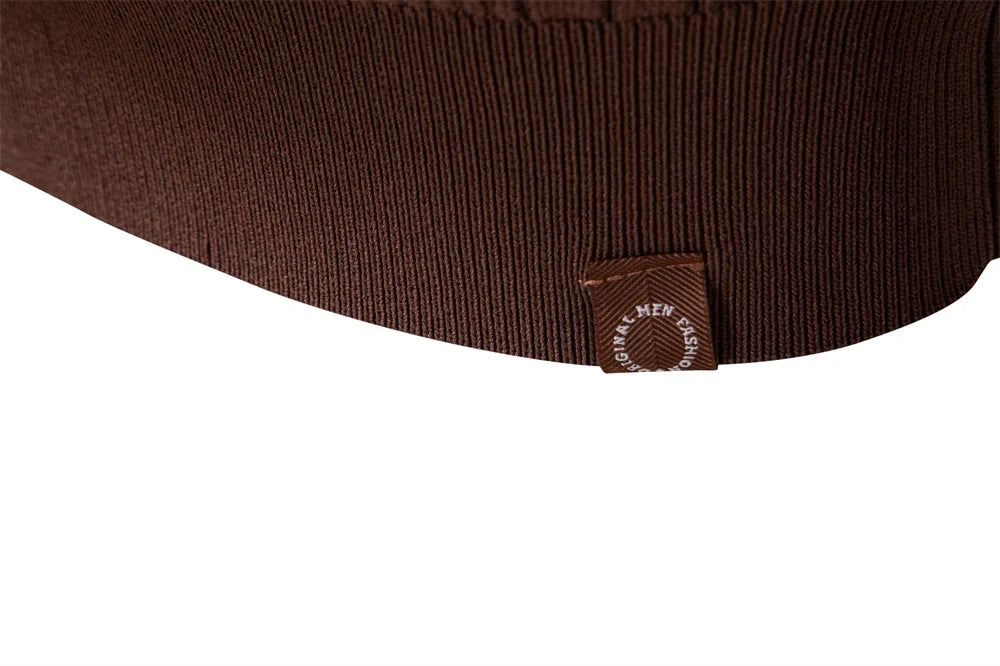 New Top Button Down Polo Shirt Men Solid Color Long Sleeve Fall Winter Luxury Warm Touch Business Casual Mens Sweatershirt