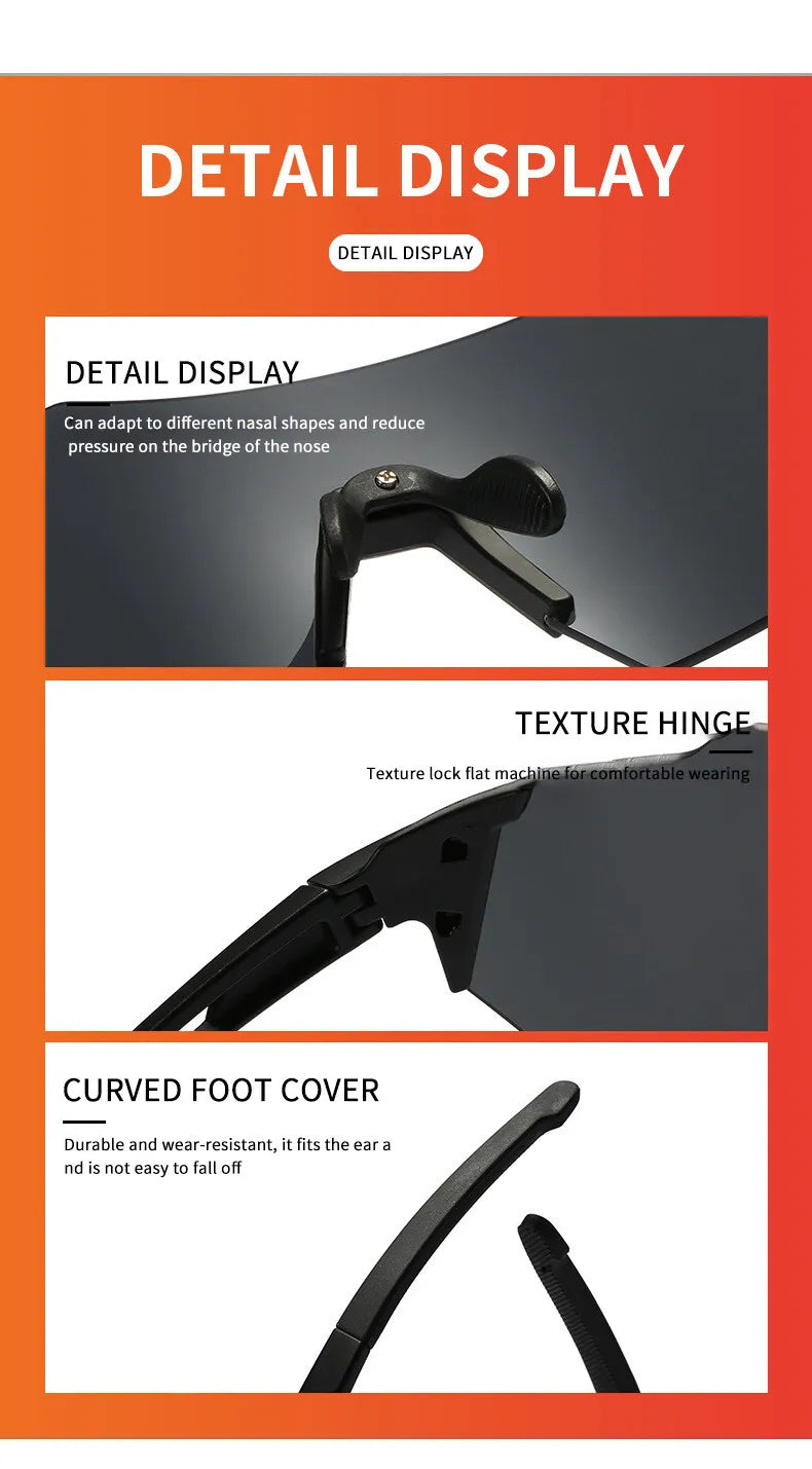 Cycling Sunglasses Unisex UV400 Cycling Shades fit for Running Hiking Windproof eyeswear Outdoor glasses