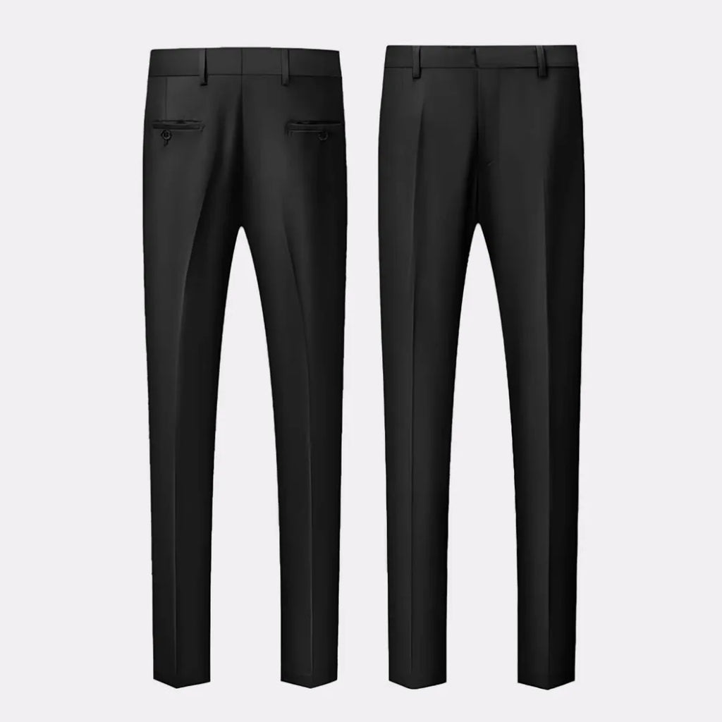 Men Suit 2 Pieces Black With Lapel Single Button Solid For Wedding Banquet Party Prom Business Work Daily Set Jacket And Pants