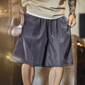 Men's Amekaji Shorts Summer Retro Oversized Wide Leg Casual Shorts Elastic Waist Cargo Breathable Men's Streetwear Shorts