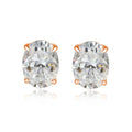 Oval Cut Moissanite Stud Earrings for Women 1-4 Carat D VVS1 GRA Certified Lab Gemstone 925 Sterling Silver 18k Earring
