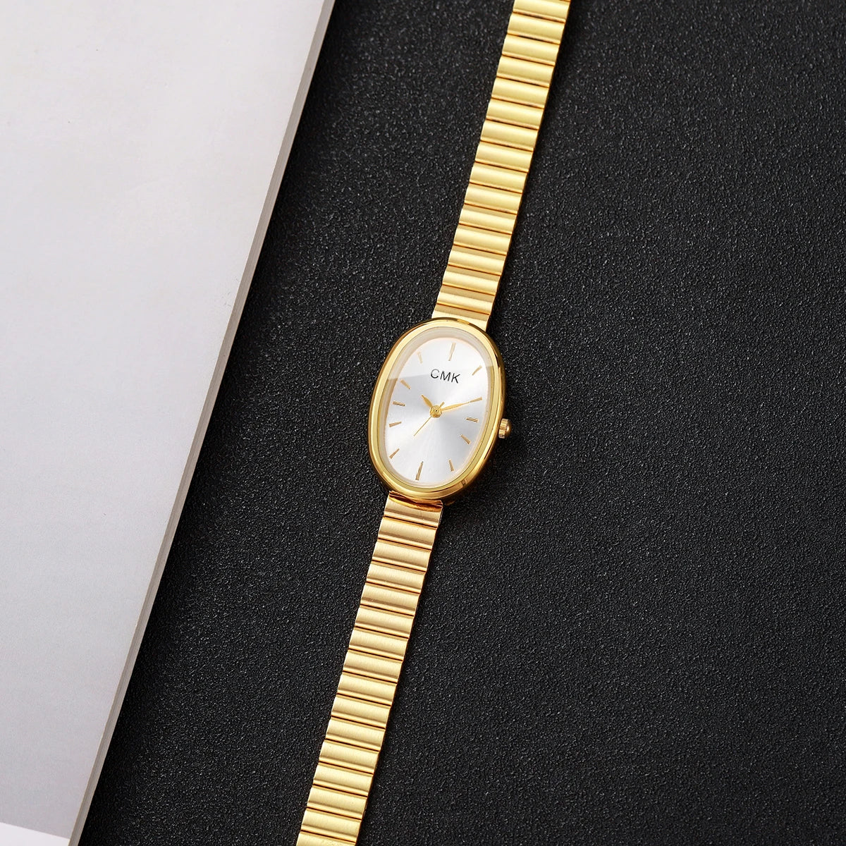 Fashion Oval Dial Women Watches Ultra-thin Strap Analog Quartz Wristwatch Girls Clock Reloj Mujer（Without Box）