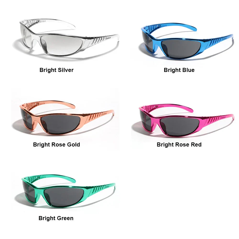 Silver Sunglasses Color Hollowed Out Future Sense Of Technology Hot Girls Net Red Sunglasses Women Sunglasses Trendy Men