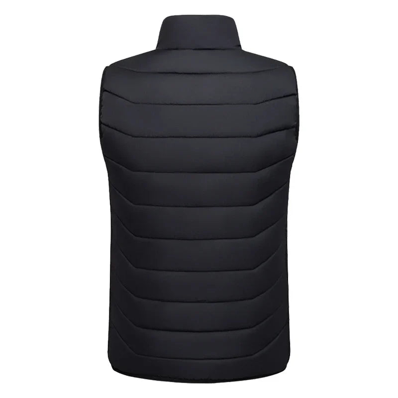New Loose Casual Stand Up Collar Winter 28 Zone Intelligent Heating Vest Men'S Women'S Warm Electric Clip Coat (No Power Bank)
